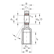 US GIL45-UK-2RS,  DIN ISO 12 240-4 ˜ʣݼySoɂȴܷ