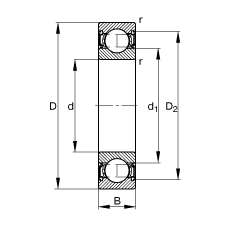 S S6301-2RSR,  DIN 625-1 ˜ʵҪߴ, ͸goɂȴܷ