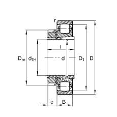 ΝLS 20208-K-TVP-C3 + H208,  DIN 635  DIN 5415 ˜ʵҪߴ, F׺;o