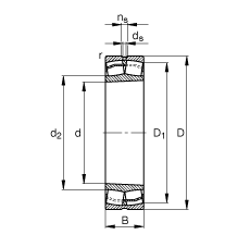 {ĝLS 23040-E1A-K-M,  DIN 635-2 ˜ʵҪߴ, FףF 1:12