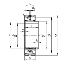 {ĝLS 24168-B-K30 + AH24168,  DIN 635-2 ˜ʵҪߴ, F׺ж